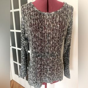 Cartise Black and Grey Knit Sweater with Sequins